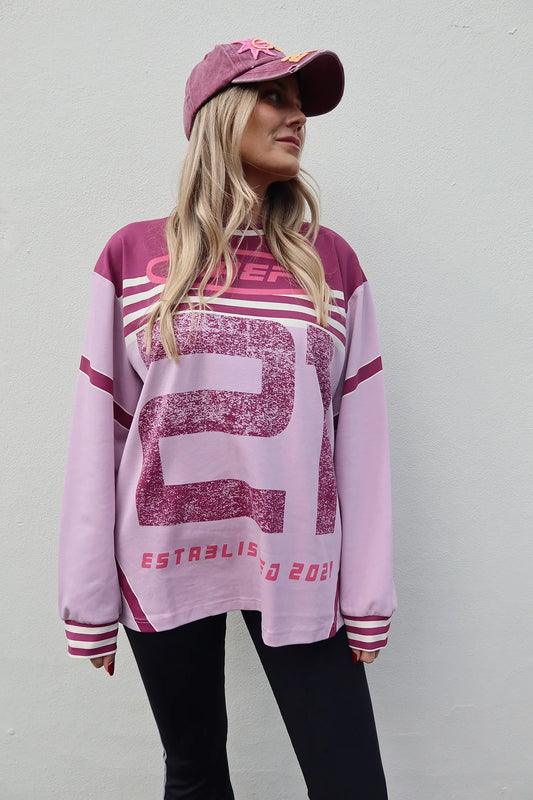PRE ORDER Asha LS Tee - Dusty Pink Multi