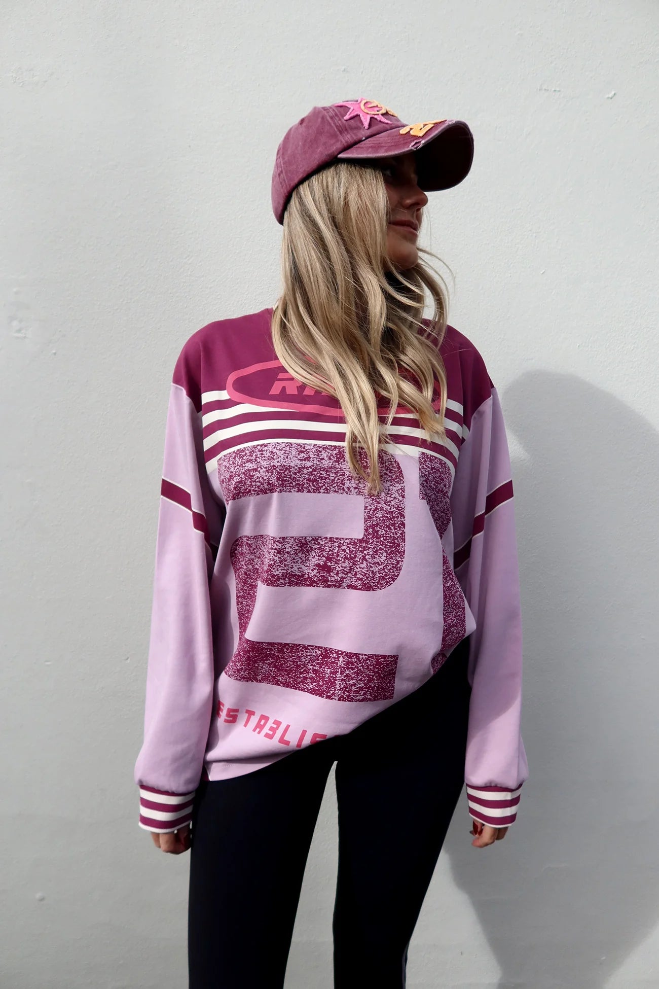PRE ORDER Asha LS Tee - Dusty Pink Multi