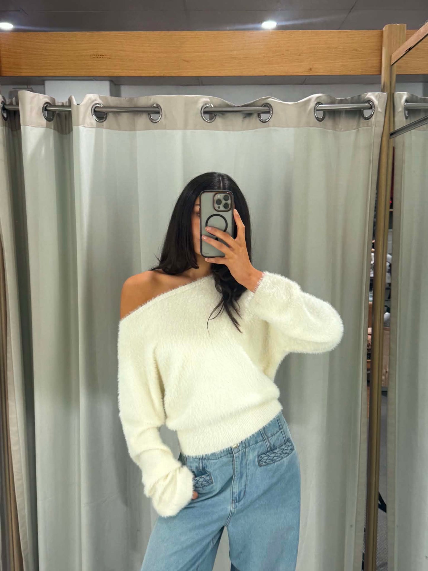 The Celeste Off-Shoulder Knit –