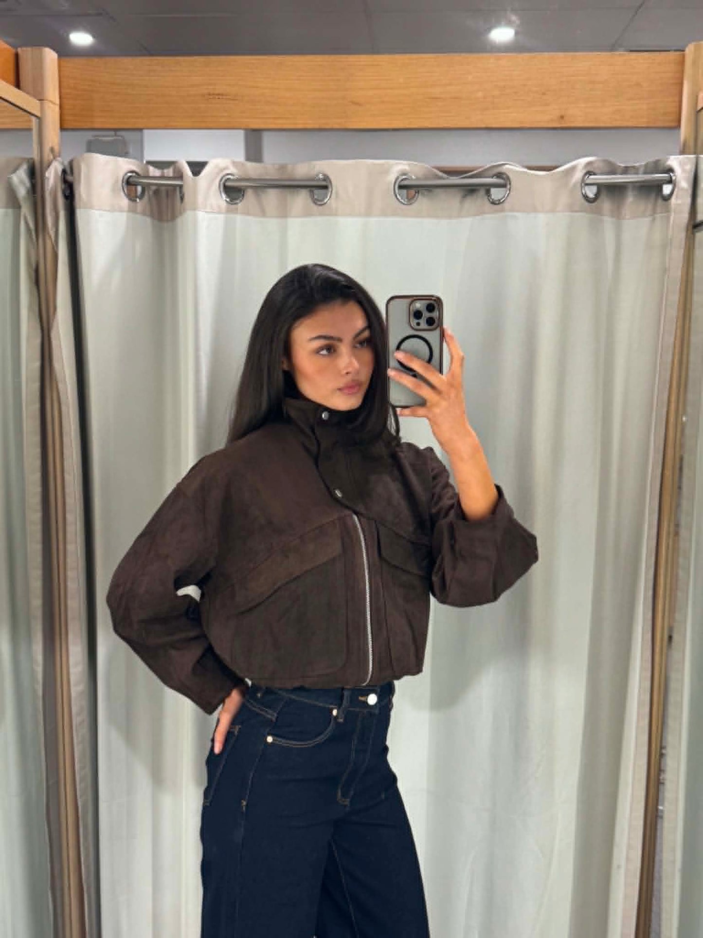 The Marley Cropped Jacket – Chocolate