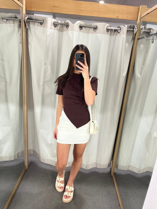 Bonnie shirt  - choc