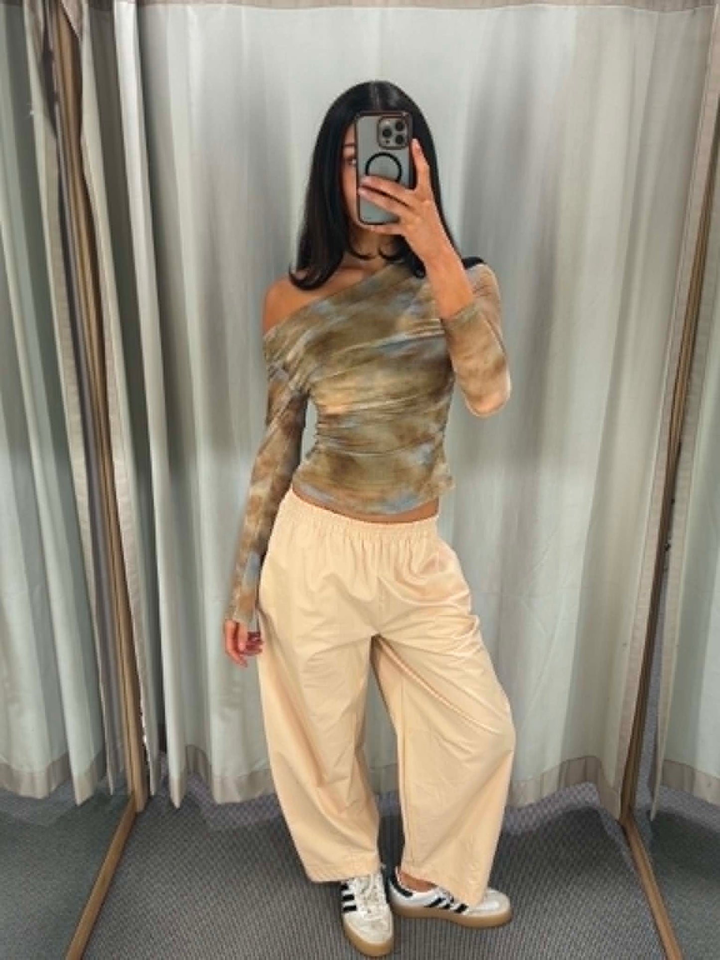 The Kaia Mesh Top – Earth Print