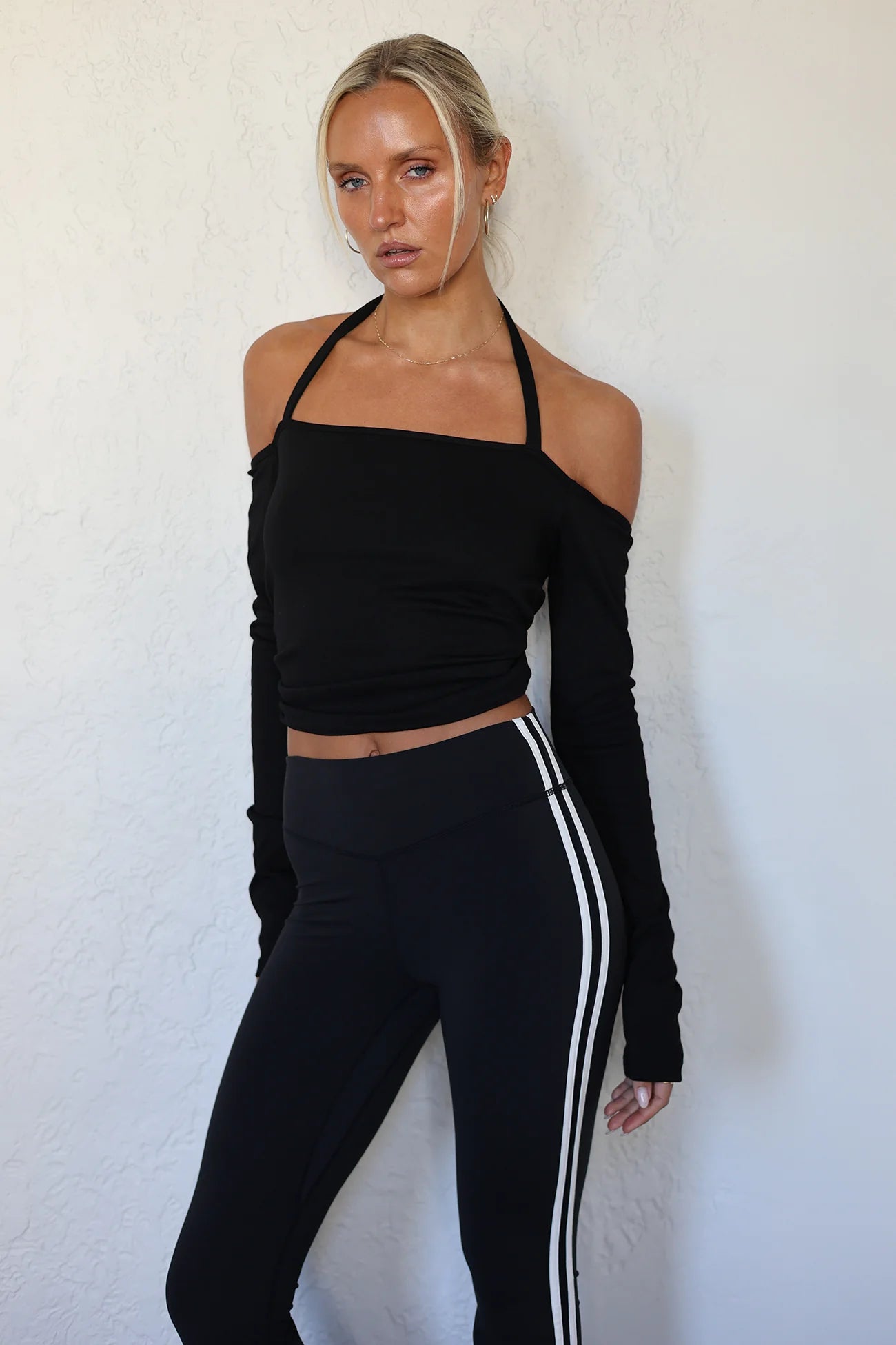 PRE ORDER Eve LS Halter Top - Black