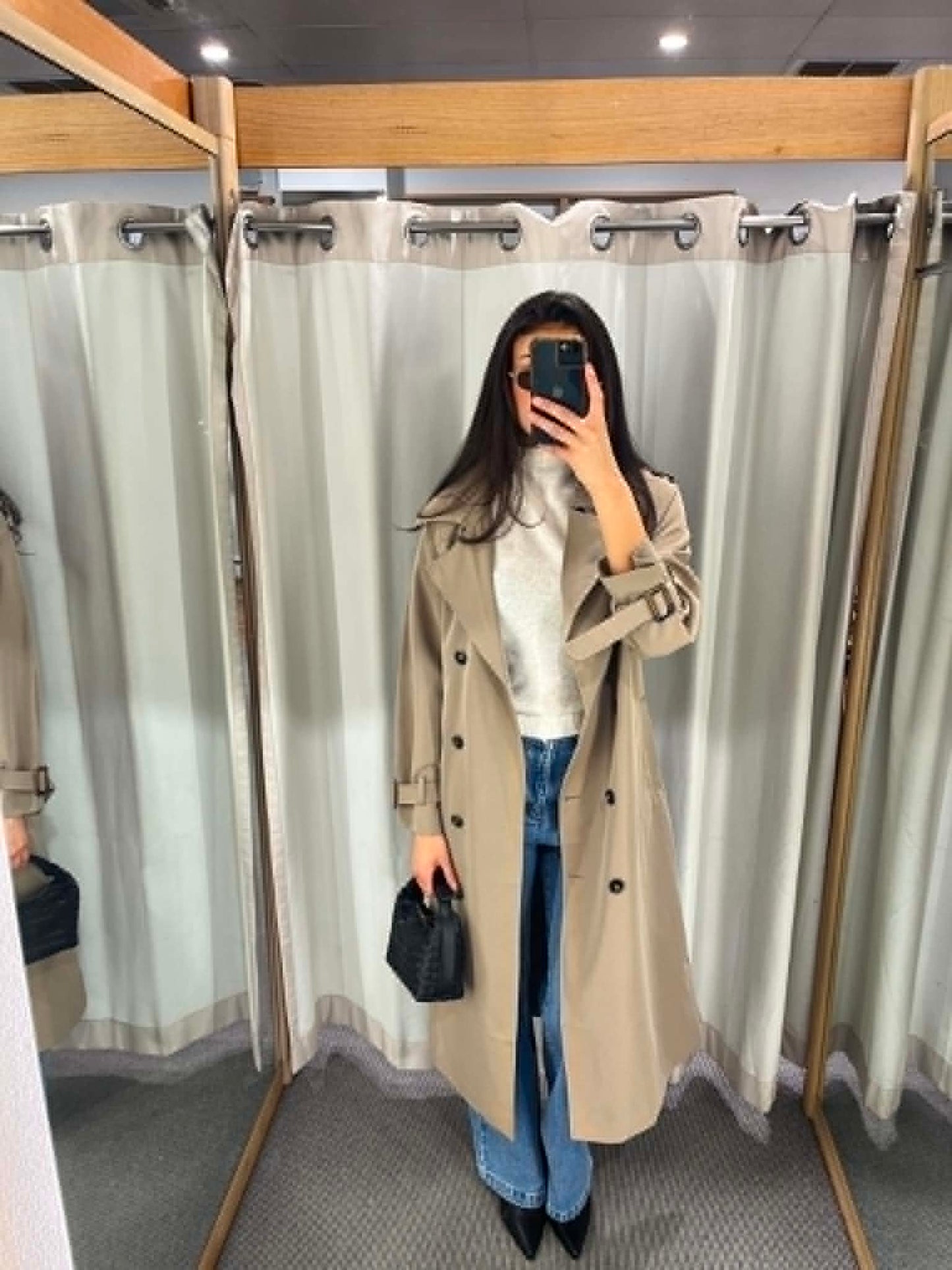 Illusion Trench Coat Beige