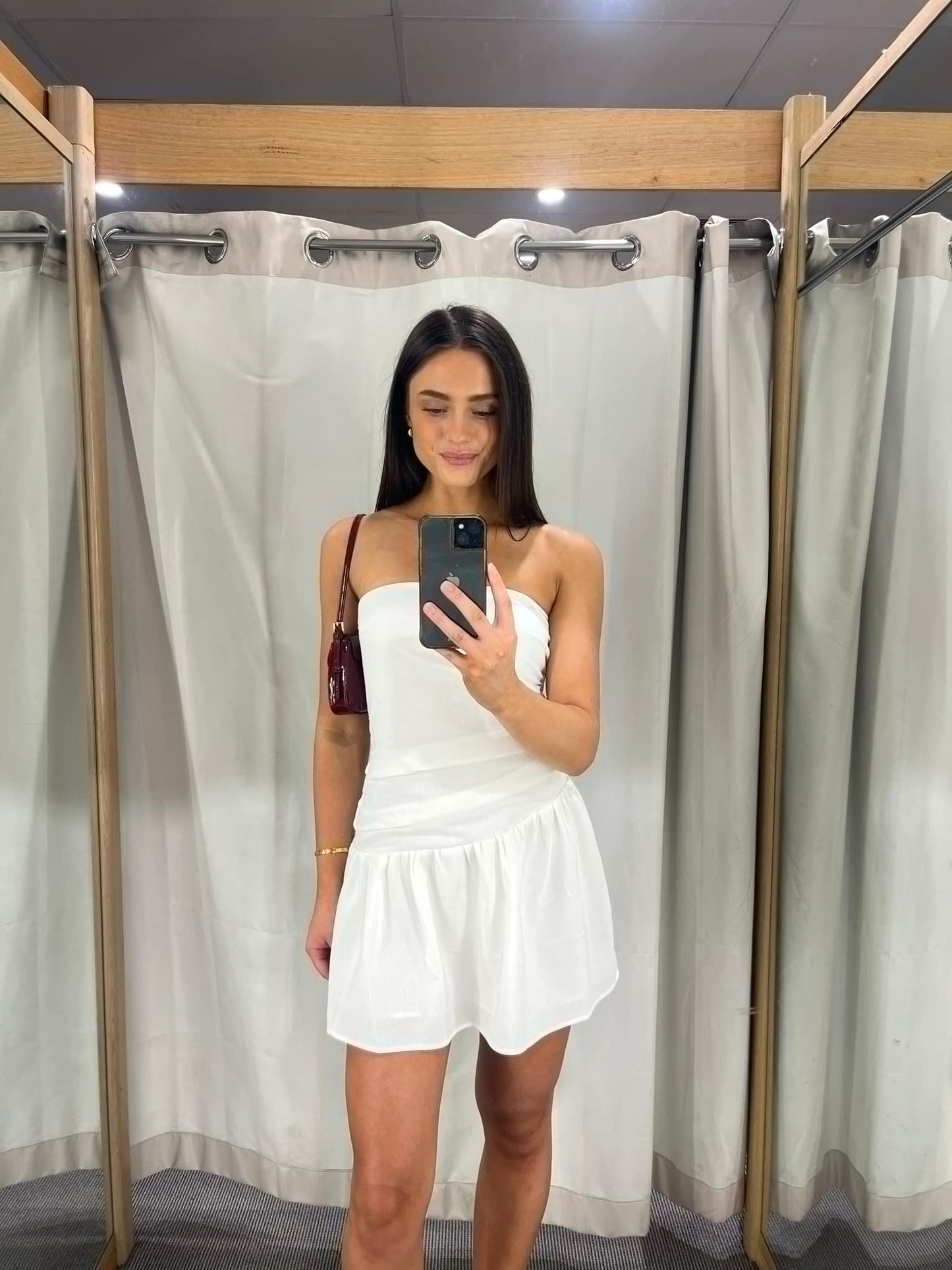 Bloom White Strapless Dress