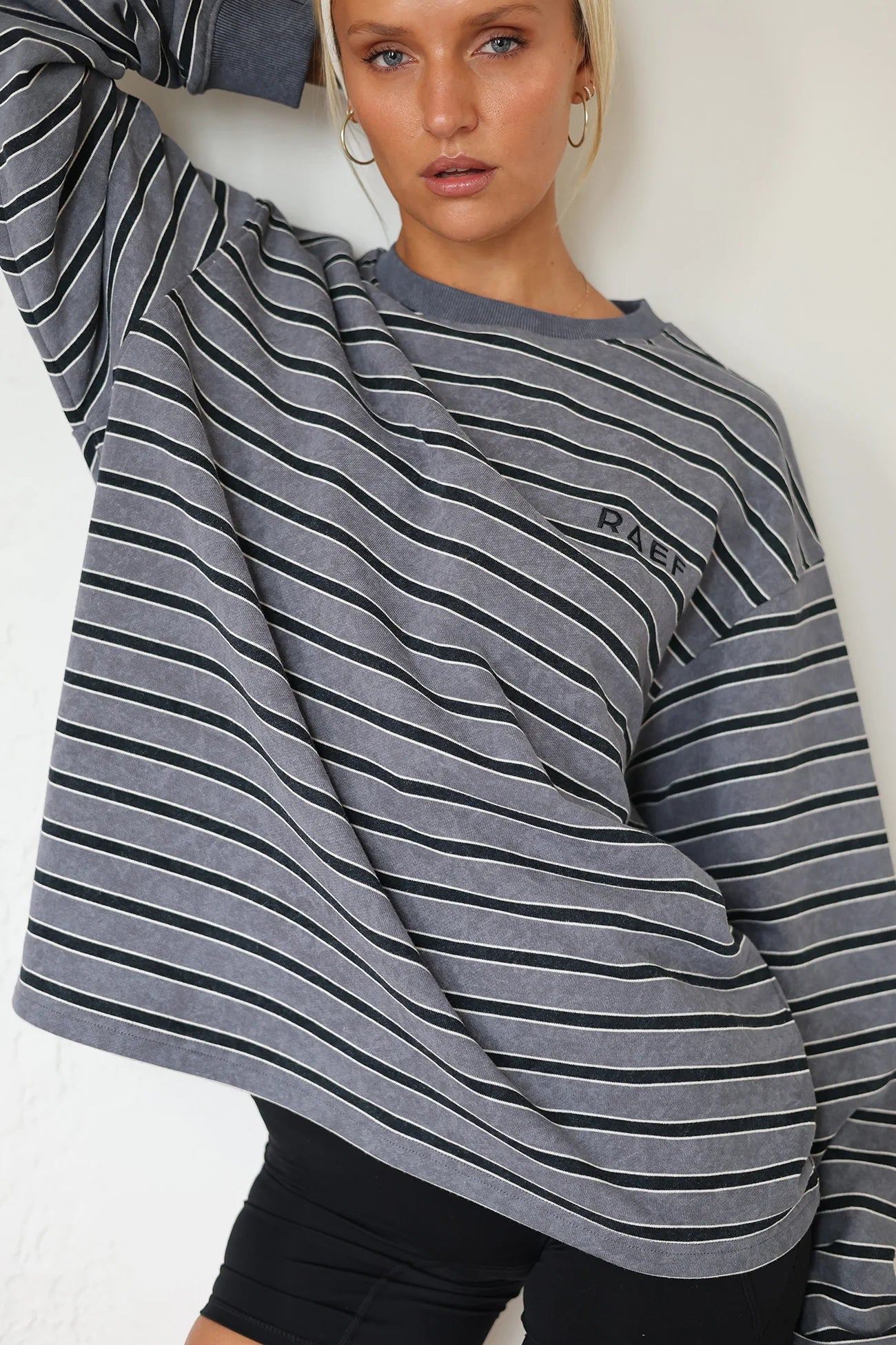 PRE ORDER Frankie Crew Charcoal / Black Stripe