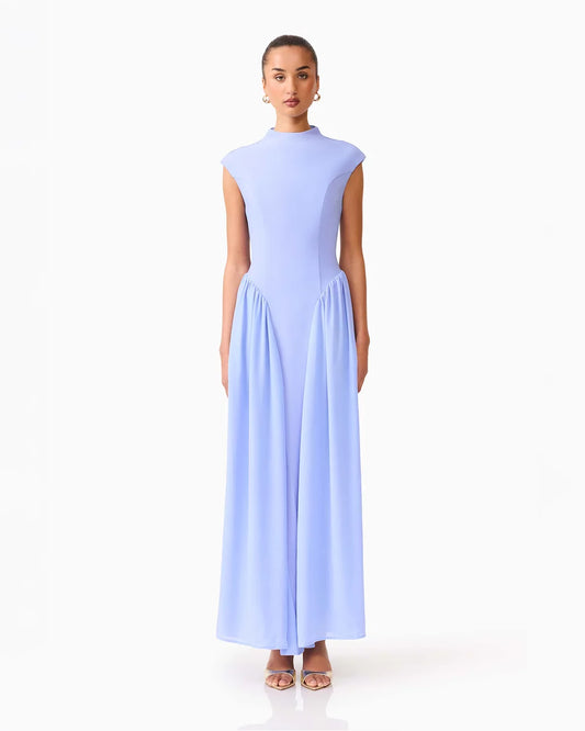 Olenna High Neck Gown Blue