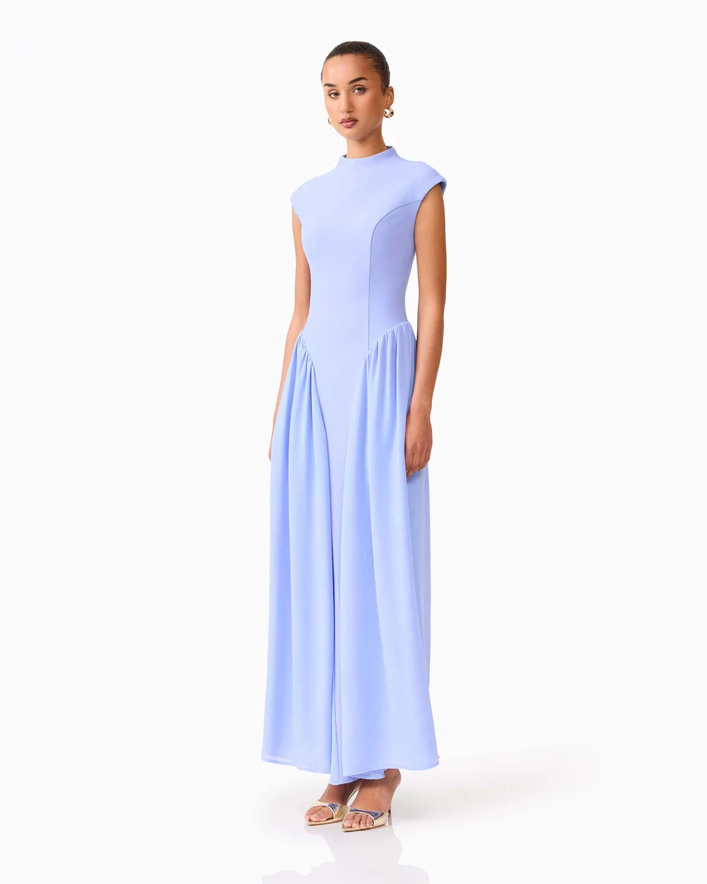 Olenna High Neck Gown Blue