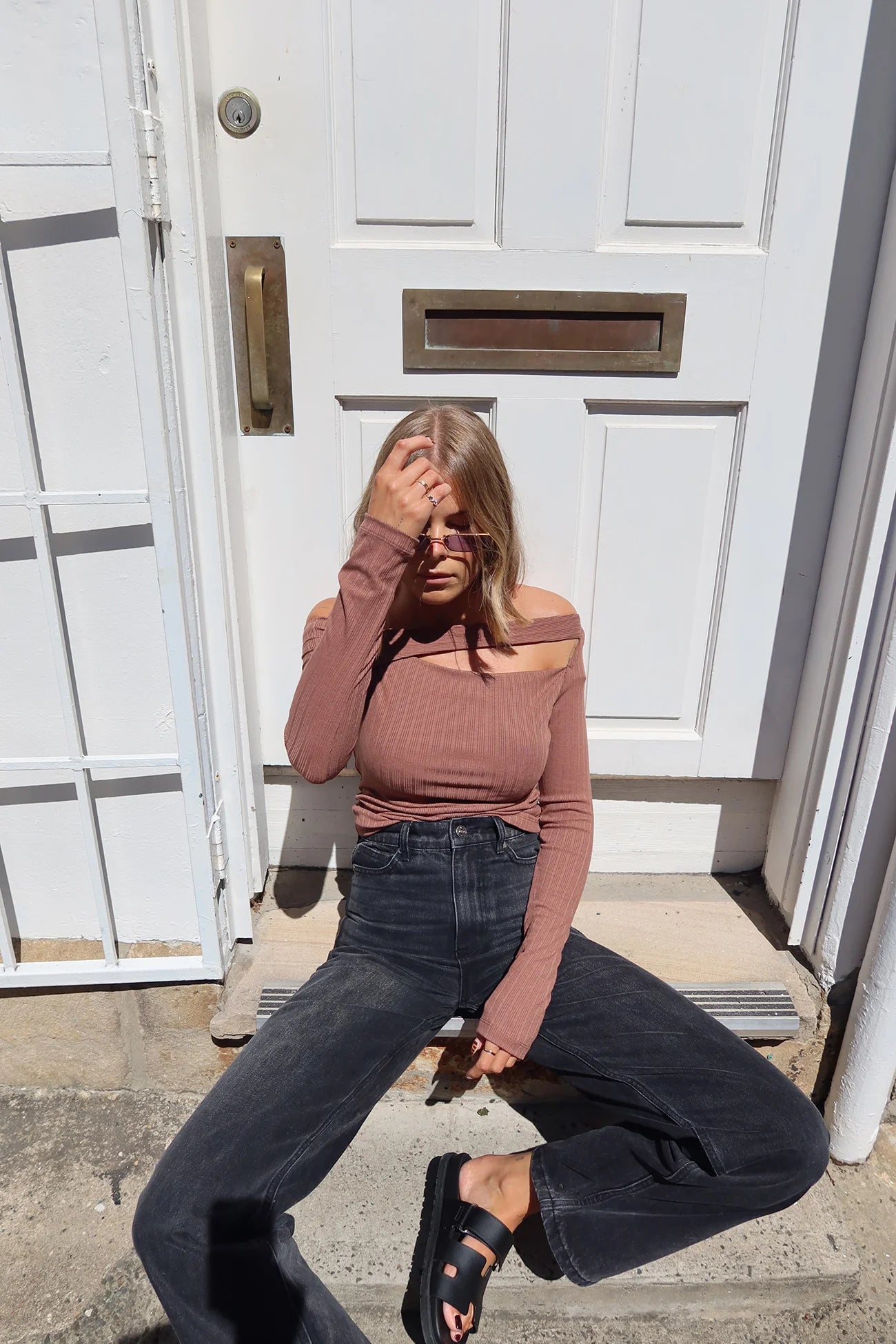 Romy High Rise Jean Washed Black