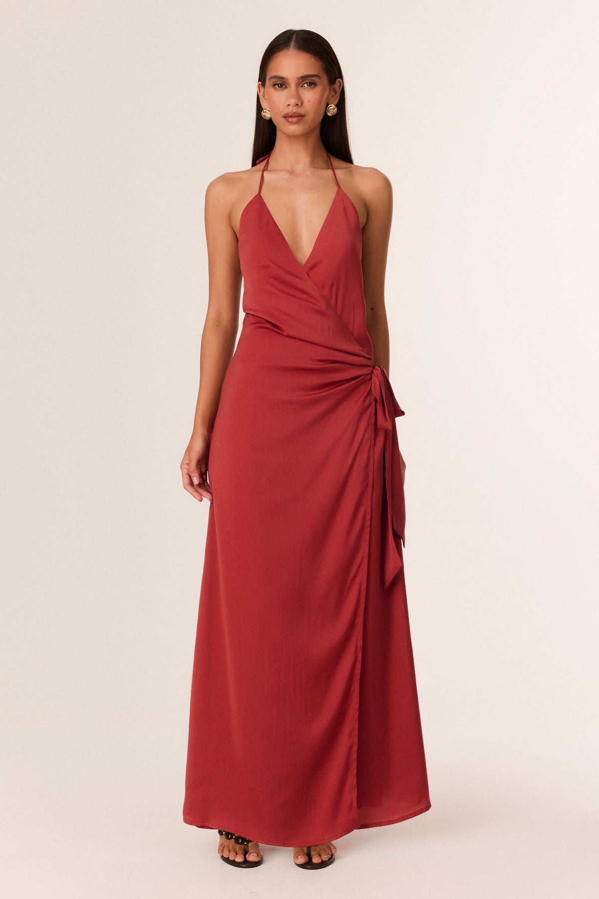 SNDYS Rosewood Maxi Dress in Rust
